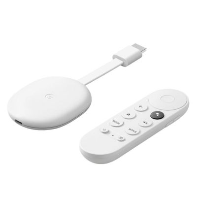 Стаціонарний медіаплеєр Google Chromecast 4K with Google TV Snow (GA01919)
