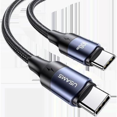 Кабель Usams U71 Type-C To Type-C 100W PD Fast Charging & Data Cable 2.4A 1.2m Black (US-SJ524)