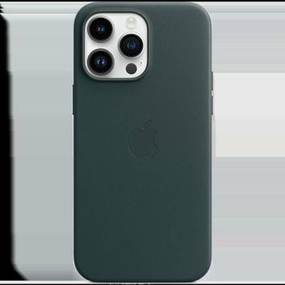 Чохол Apple Leather Case with MagSafe для iPhone 14 Pro Max (Forest Green) AAA