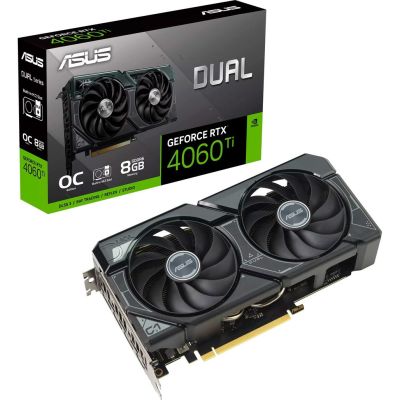 Відеокарта Asus Dual GeForce RTX 4060 Ti SSD OC Edition 8GB GDDR6 (90YV0JS0-M0NA00)