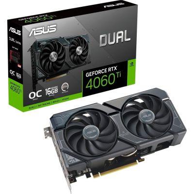 Відеокарта Asus GeForce RTX 4060 Ti 16GB GDDR6 Dual OC (DUAL-RTX4060TI-O16G)